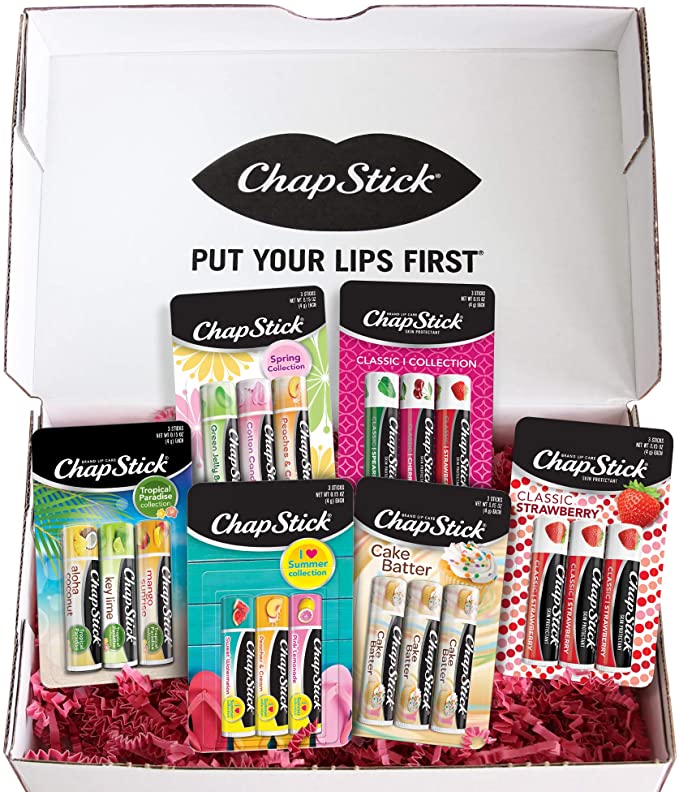 ChapStick Spring/Summer Seasonal Flavored Lip Balm Pack to moisturize your lips, 18 tubes 0.15oz each