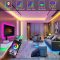 Led Lights Strip RGB LED Strip Music Sync Color Changing LED Strip Lights APP Bluetooth Control Remote LED Lights for Bedroom TV Room Party and Home Decoration