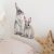 Two cute rabbits Wall sticker Children’s kid’s room home decoration removable wallpaper living room bedroom mural bunny stickers