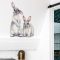 Two cute rabbits Wall sticker Children’s kid’s room home decoration removable wallpaper living room bedroom mural bunny stickers